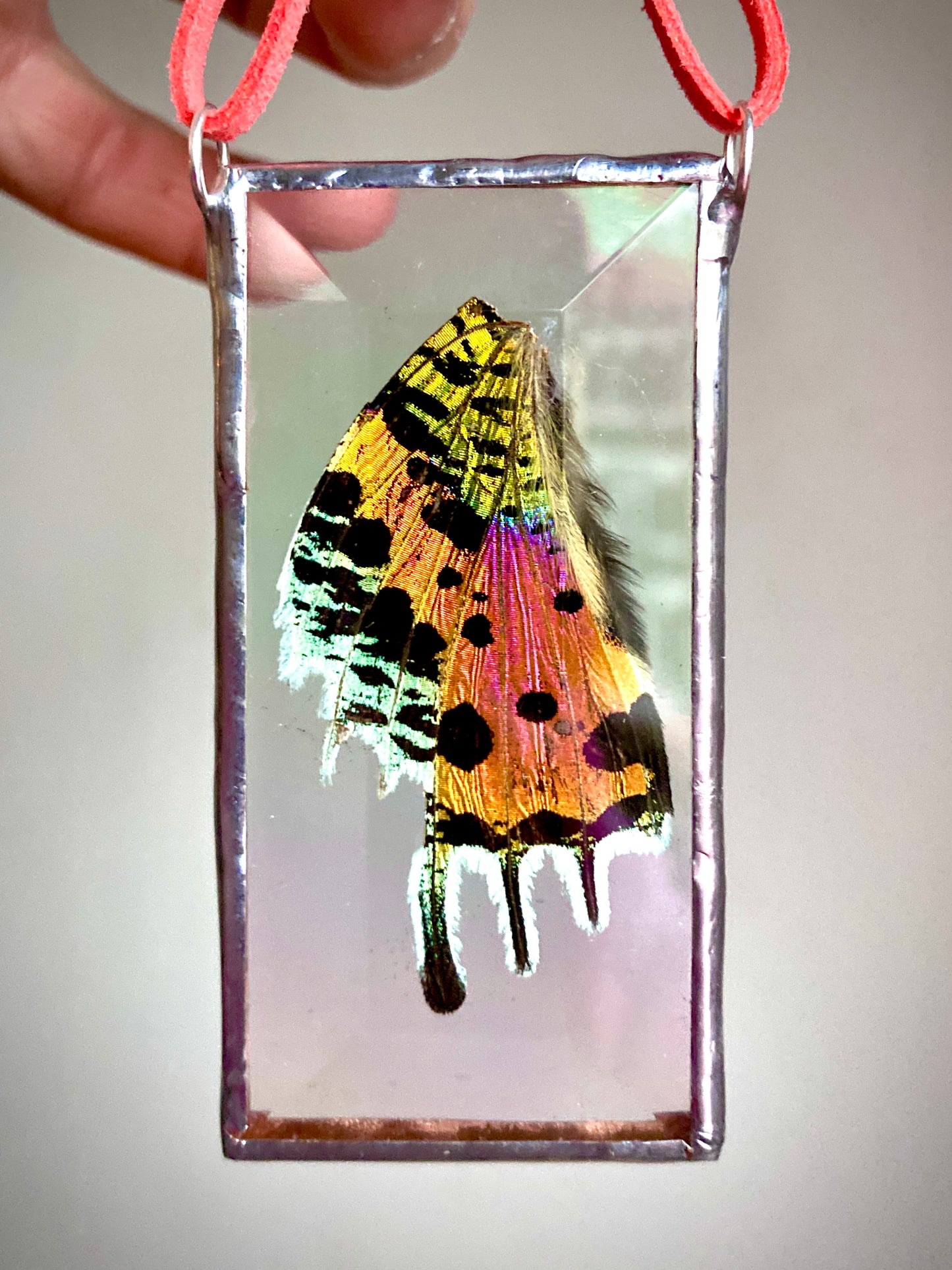 Workshop glas-in-lood hangers - vlinders en varens tussen glas